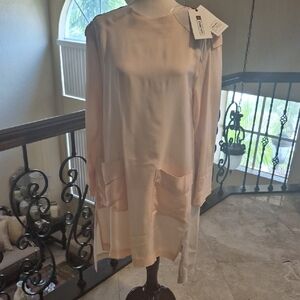 Zara Soft Pink Long Sleeve Dress